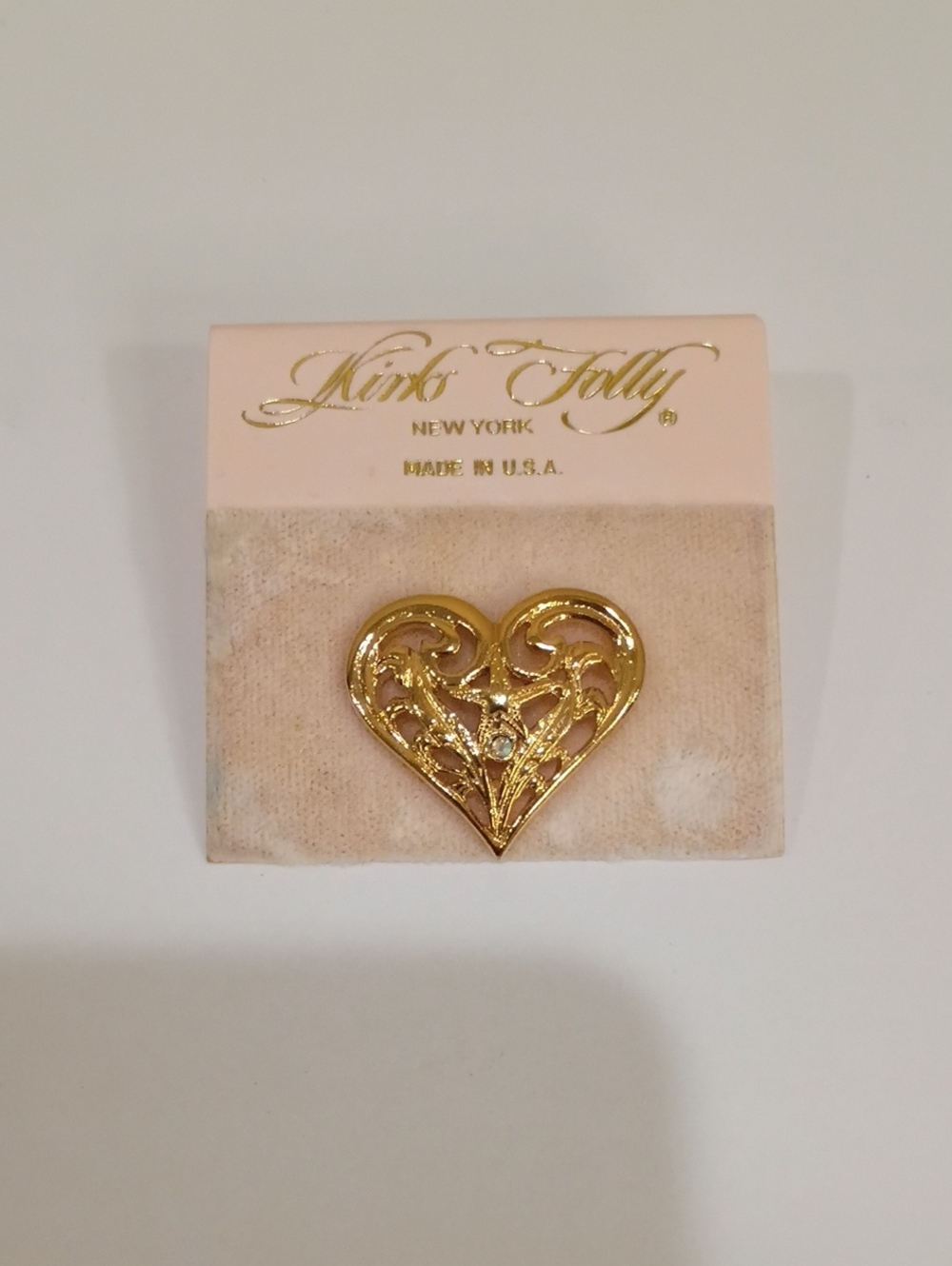 Kirks Folly Fairy Heart Pin - Vintage!